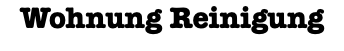 Wohnung Reinigung